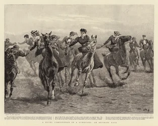 Ein neuartiger Wettbewerb in einem Gymkhana, ein Affinitätsrennen